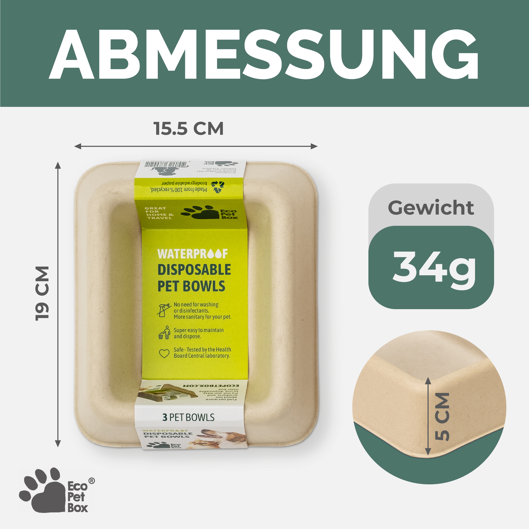 katzen wassernapf papier recycelbar
